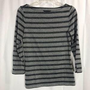 Banana Republic Sparkly Striped 3/4 Sleeve